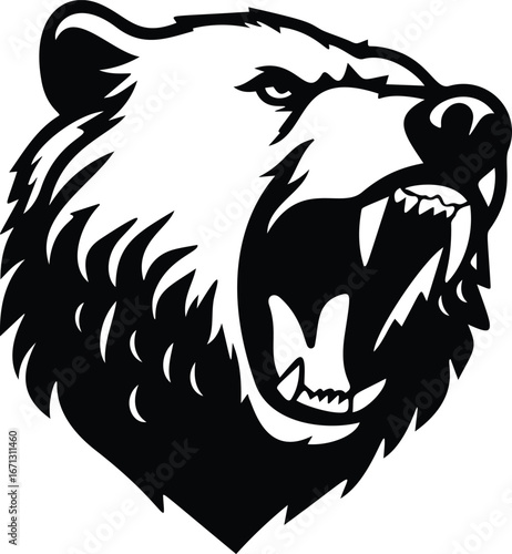 Large Collection of Wildlife Silhouettes: Bears, Deer, and Other Animals in Black and White Vector Graphics.