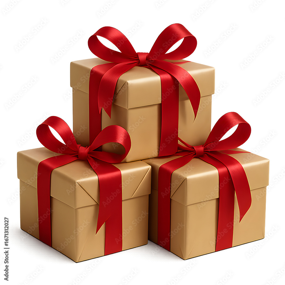 Obraz premium Christmas Gift boxes isolated