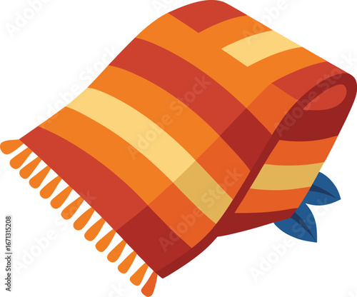 Vector of Wool Camping Blanket