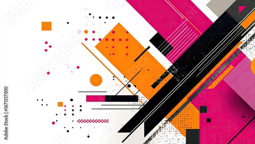 Abstract geometric shapes in vibrant colors (7)