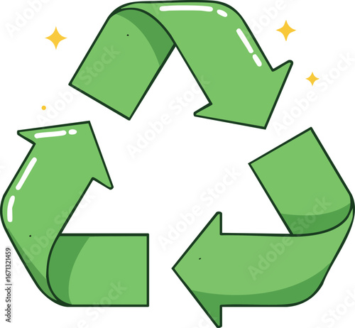 Green Recycle Symbol Environmental Conservation Icon