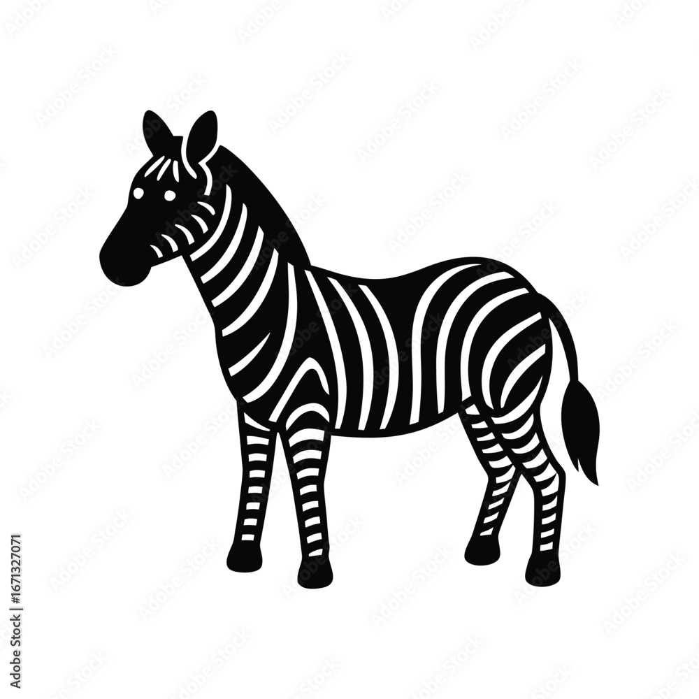 Obraz premium zebra isolated on white