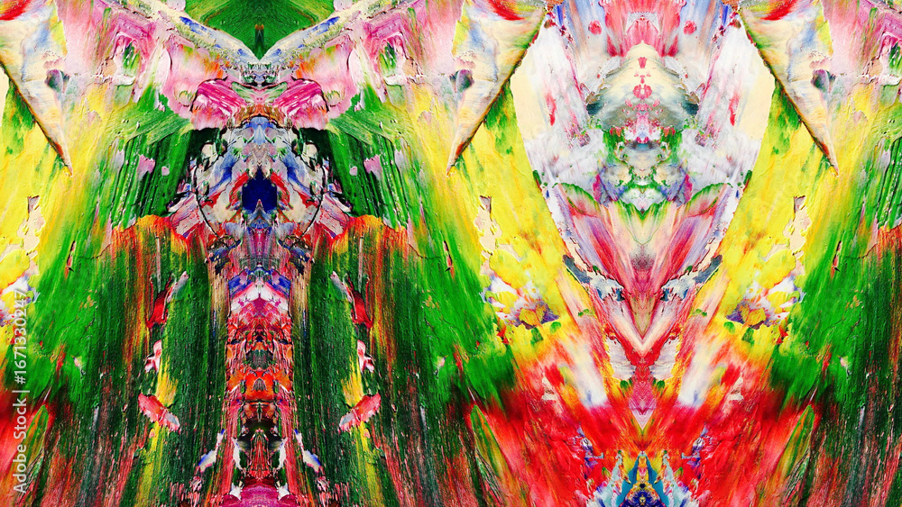 Fototapeta premium Abstract art background . Hand painting artwork on canvas .