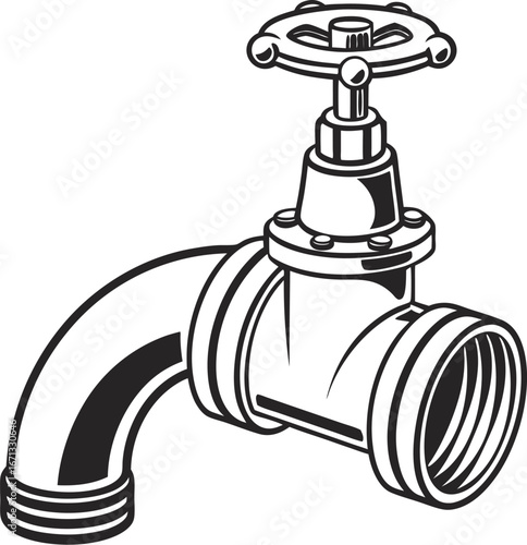 water tap isolated on white
