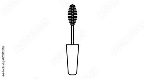 Mascara Wand Outline: Beauty and Cosmetic Applicator