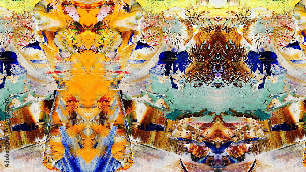 Fototapeta premium Abstract art background . Hand painting artwork on canvas .