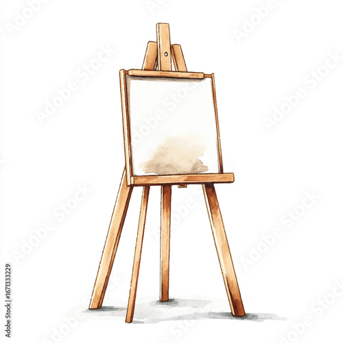 a cute Easel with half finished painting