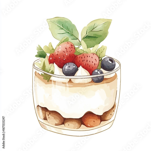 a cute Edible terrarium dessert in a clear glass