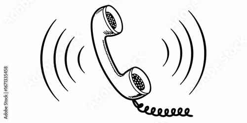 Ringing Telephone Handset