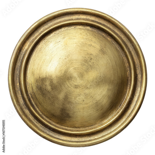 Antique brass shield-shaped plate