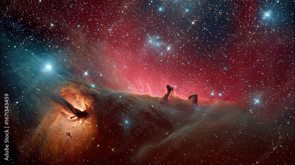 Obraz premium Stunning Colorful Deep Space Nebula