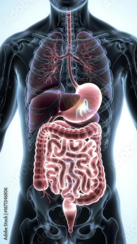 3D Human Stomach Digestion Animation | Medical Visualization