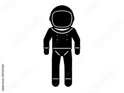 Astronauts black silhouette vector,Spaceman icon