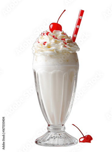 Creamy milkshake with cherry (1)