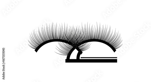 False Eyelashes with Thick, Full, and Long Lashes on a Black Band