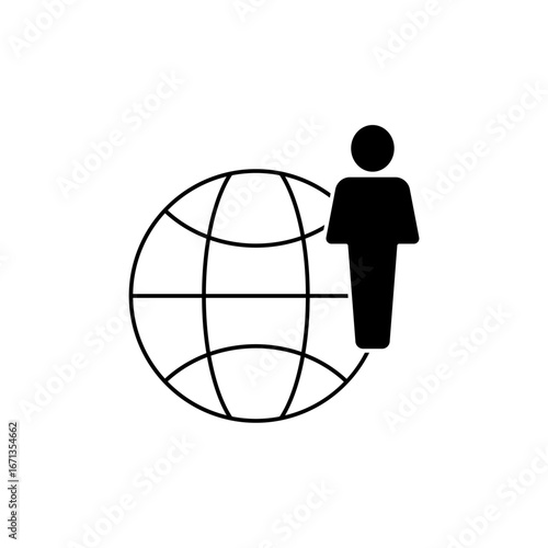 outsource icon outline editable stroke line drawing eps.