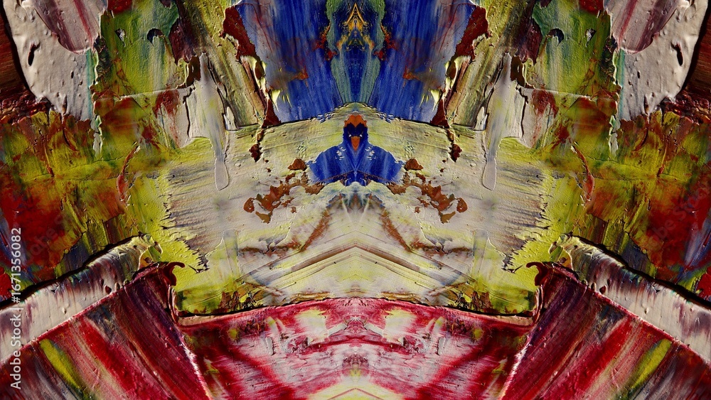 Fototapeta premium Abstract art background . Hand painting artwork on canvas .