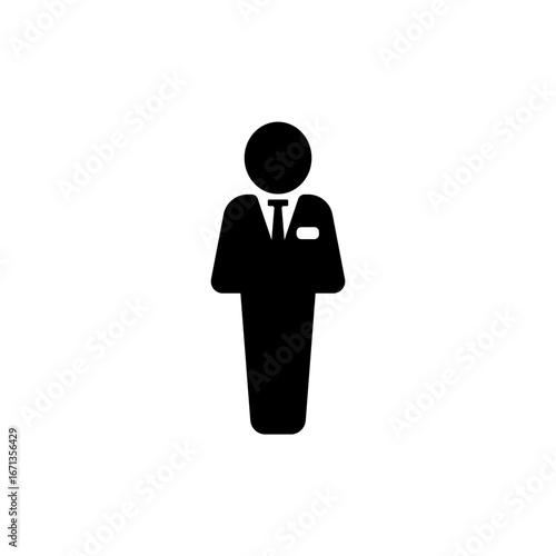 businessman icon outline editable stroke line drawing eps.