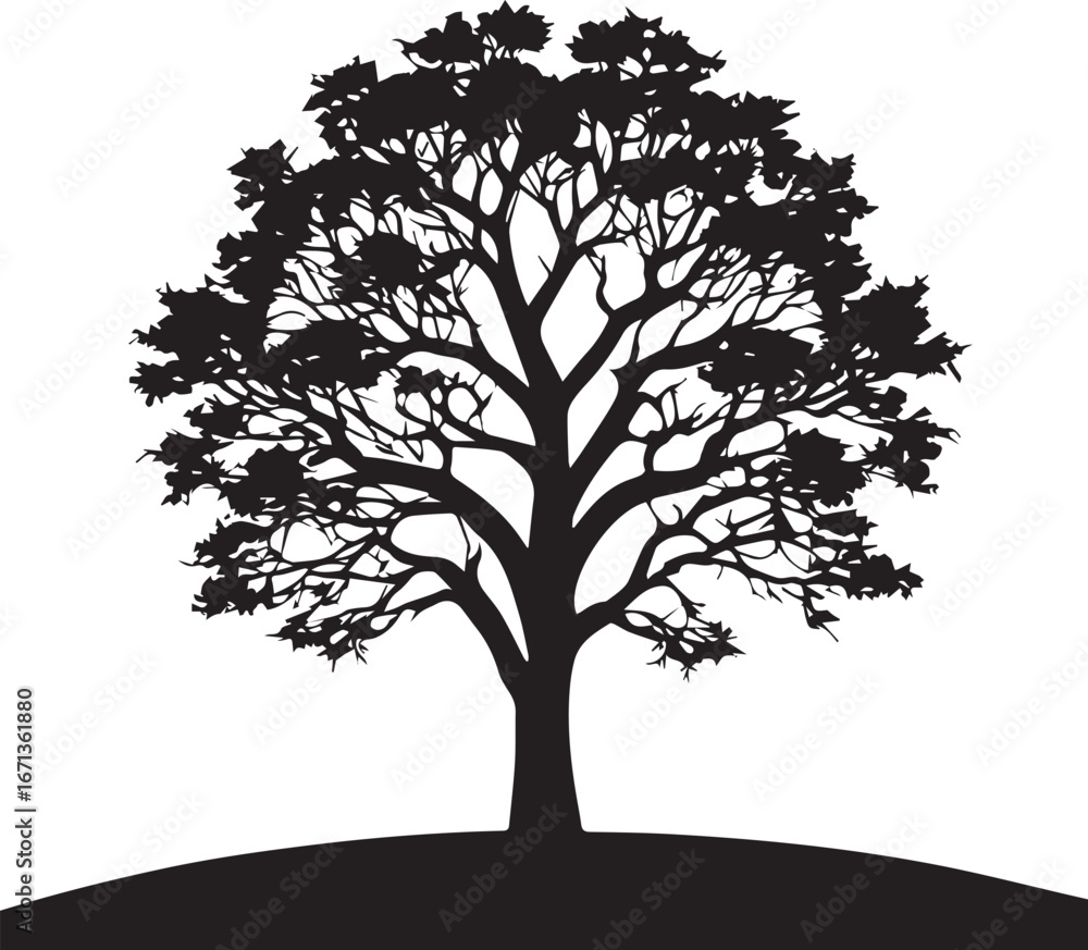 Obraz premium Tree silhouette Vector | Minimalist & Trendy Tree Silhouette Design | Unique & Stylish Tree Artwork for Vector design