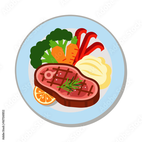 meat dish vector illustration design