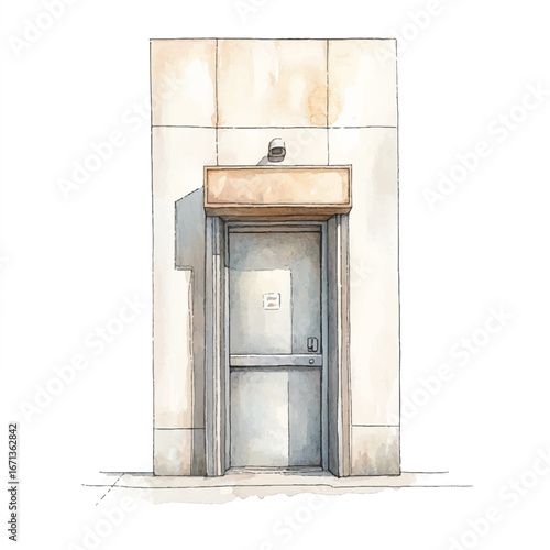 a cute empty construction elevator 