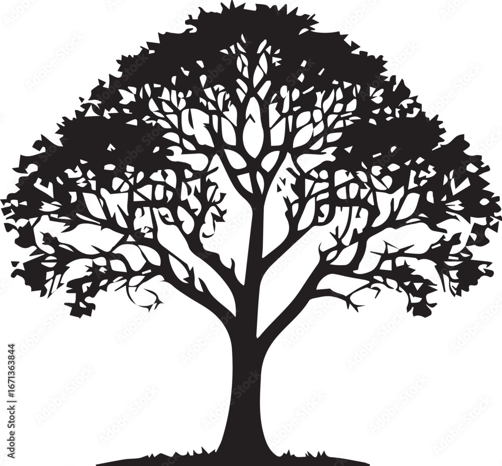 Fototapeta premium tree silhouette Vector | Minimalist & Trendy tree Silhouette Design | Unique & Stylish tree Artwork for Vector design