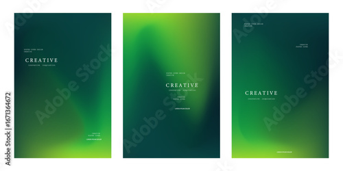 Abstract liquid background set. Gradient mesh. Effect bright color blend. Blurred fluid colorful mix. Modern design template for web covers, ad banners, posters, brochures, flyers. Vector image EPS10