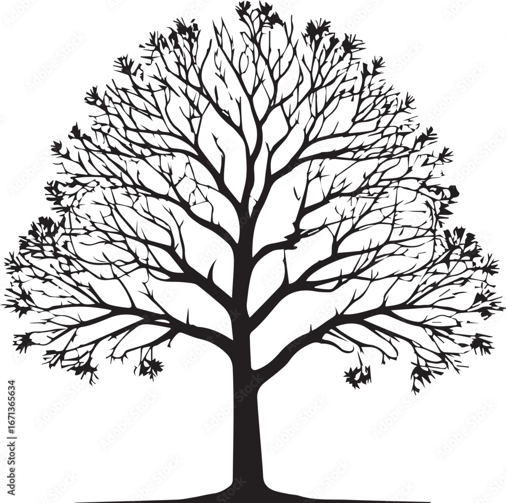 Obraz premium tree silhouette Vector | Minimalist & Trendy tree Silhouette Design | Unique & Stylish tree Artwork for Vector design