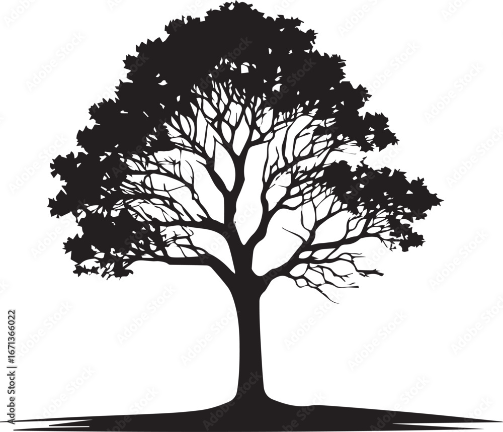 Fototapeta premium tree silhouette Vector | Minimalist & Trendy tree Silhouette Design | Unique & Stylish tree Artwork for Vector design