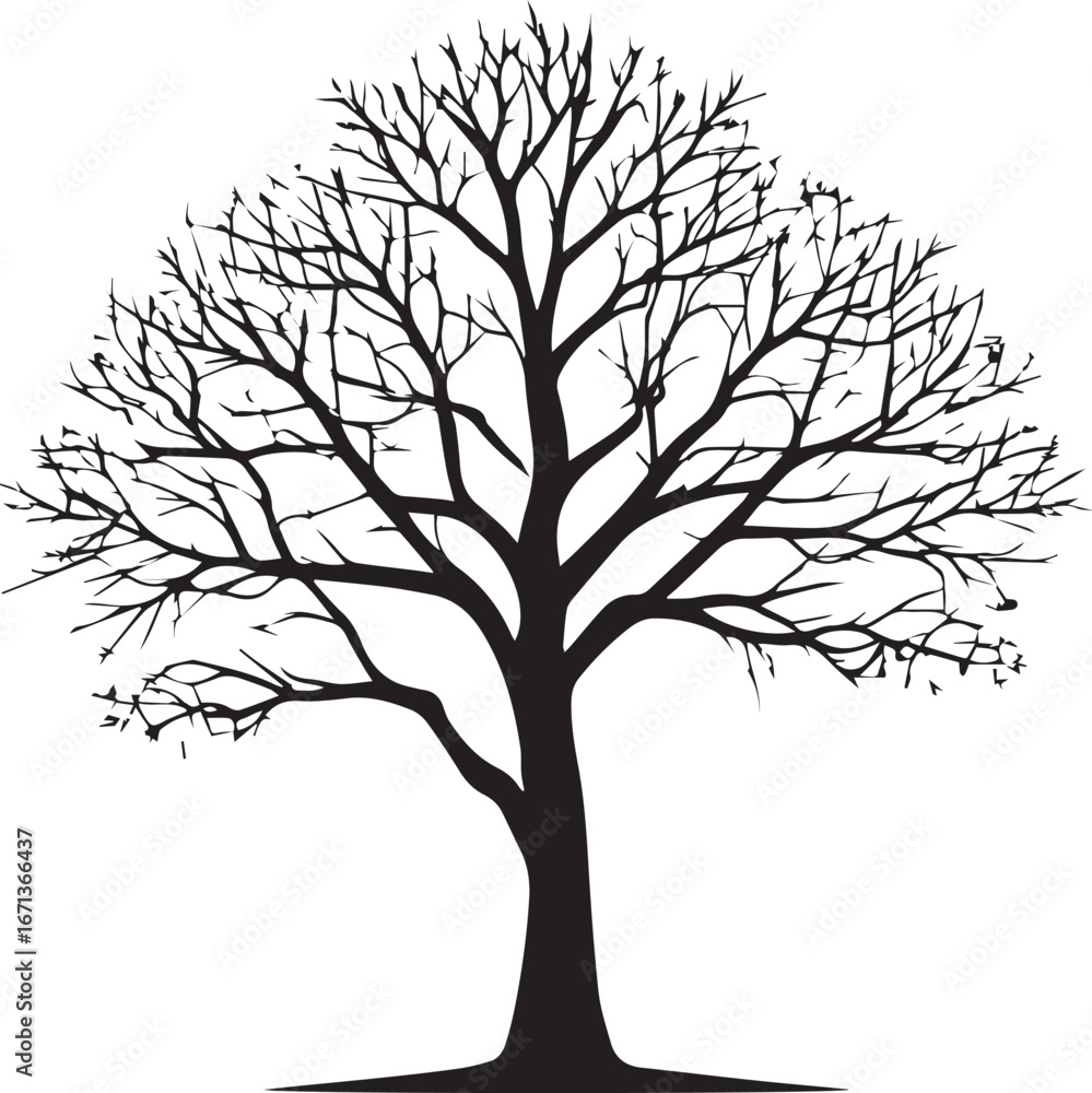 Obraz premium tree silhouette Vector | Minimalist & Trendy tree Silhouette Design | Unique & Stylish tree Artwork for Vector design