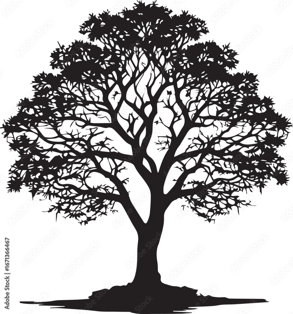 Fototapeta premium tree silhouette Vector | Minimalist & Trendy tree Silhouette Design | Unique & Stylish tree Artwork for Vector design
