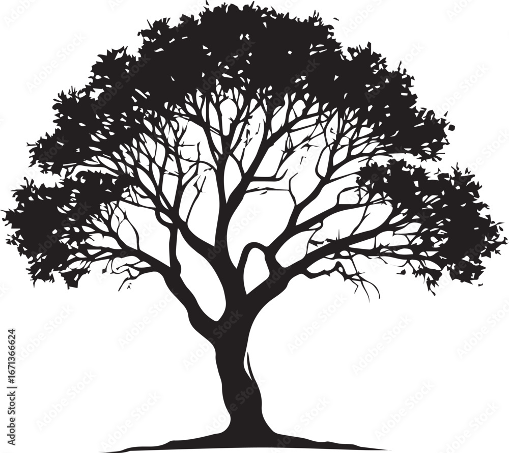 Fototapeta premium tree silhouette Vector | Minimalist & Trendy tree Silhouette Design | Unique & Stylish tree Artwork for Vector design