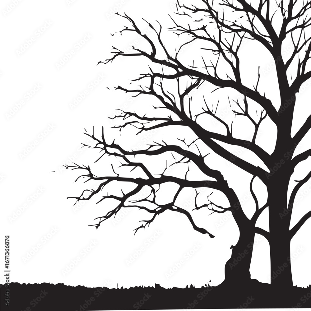 Fototapeta premium tree silhouette Vector | Minimalist & Trendy tree Silhouette Design | Unique & Stylish tree Artwork for Vector design