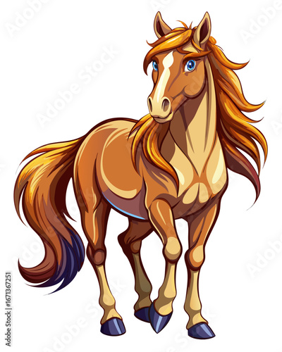 horse,white background