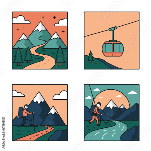 Graphic adventure illustrations