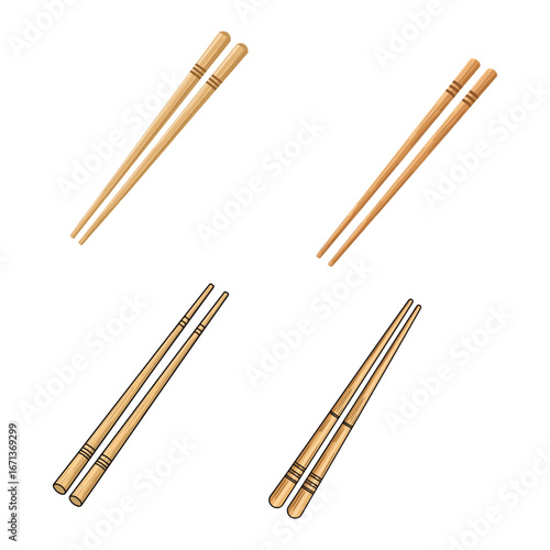Vector Bamboo Chopsticks Illustration