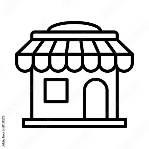 Store Icon Vector Illustration Line Version