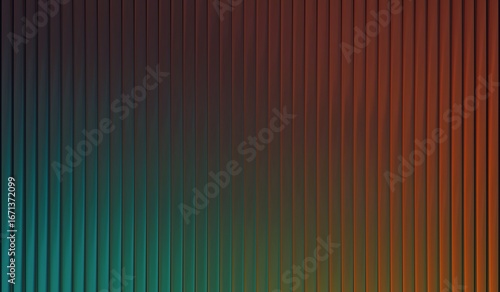 green and orange gradient with vertical texture on ribbed glass effect, iridescent glass ripple background with vibrant fractal gradient and smooth distortion texture