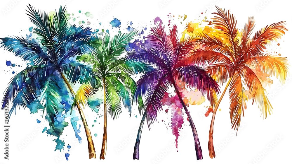 Obraz premium Colorful fireworks display isolated on transparent background