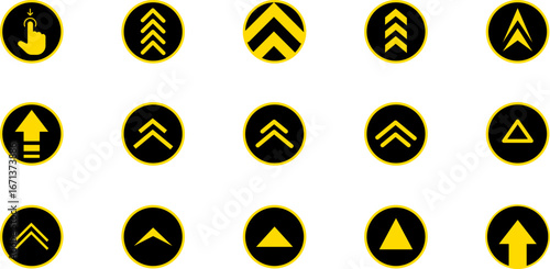 Arrow up side direction inside the black circle. Black Arrow Button Pointing Up. Upward arrow icon vector or PNG for growth and direction, Up and down arrow in rounded corner