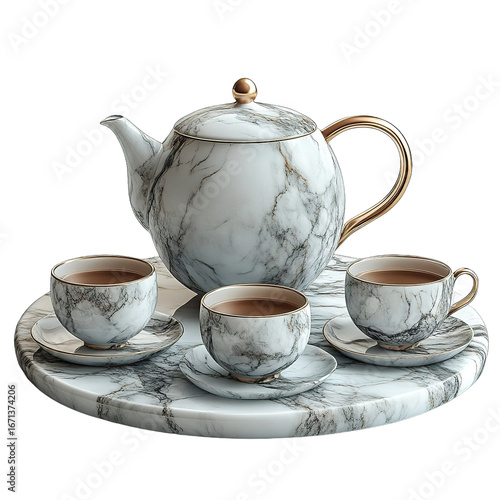 teapot and cups