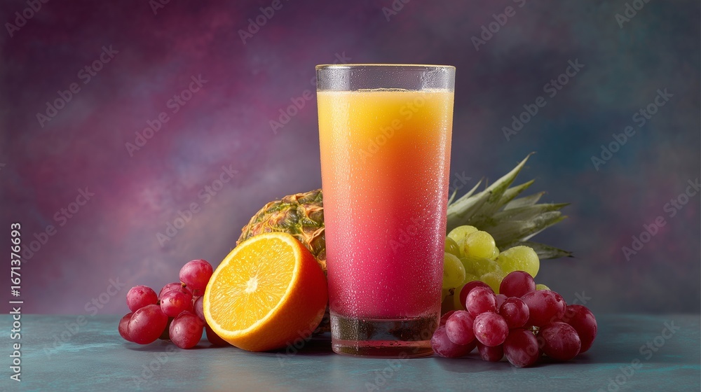 Fototapeta premium glass of orange juice