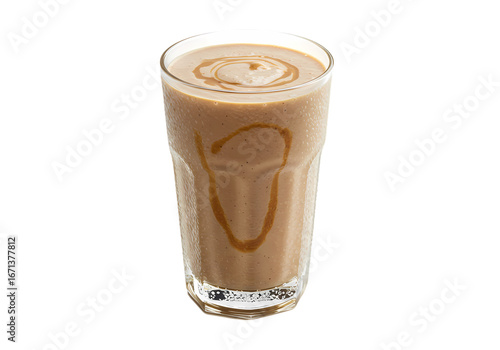 Creamy Coffee Smoothie Recipe: Delicious & Refreshing Blend on white background