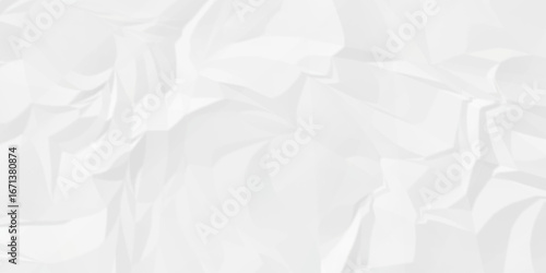 Wrinkle ripped creased white crumple aged closeup craft document grunge recycling paper background.	
