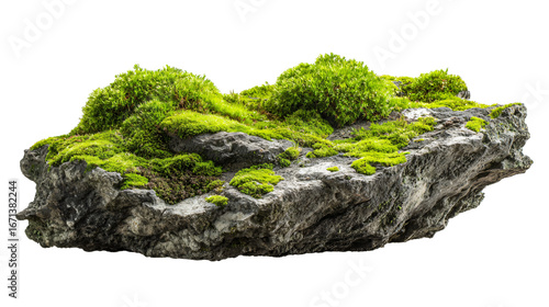 Vibrant moss rock formation, perfect for fairy garden or model landscape