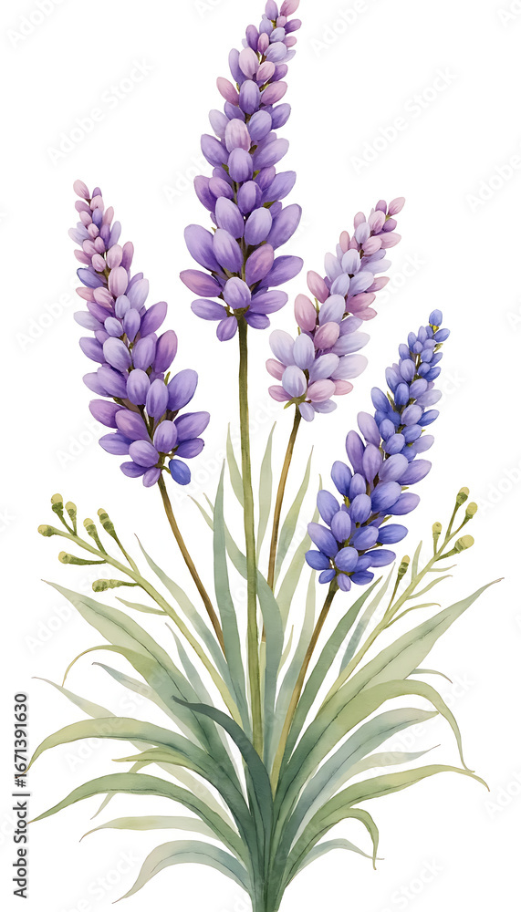Obraz premium lavender flowers isolated on white background