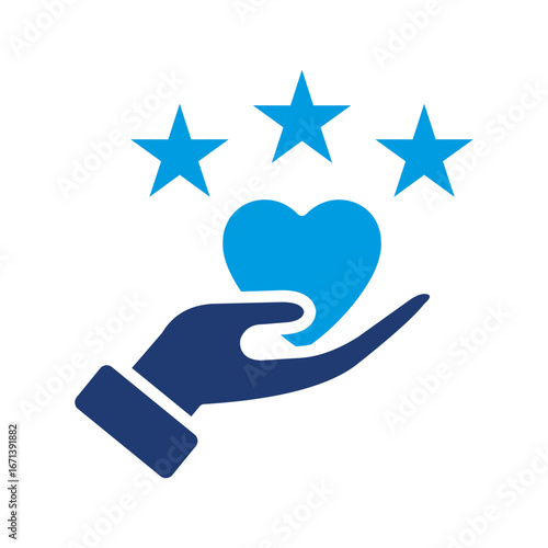 Loyalty Icon Vector Illustration Blue Version