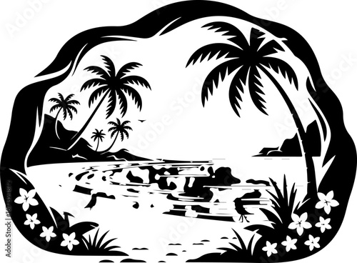 "Beach and Summer Vacation Icon Set"
