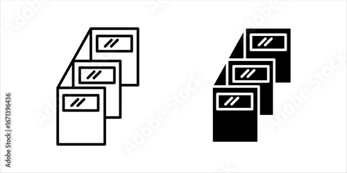 Cubicle, modern corporate office furniture for business vector icon. Workspace, workplace or workstation with partition wall panel or divider and empty space for place desk, chair, computer