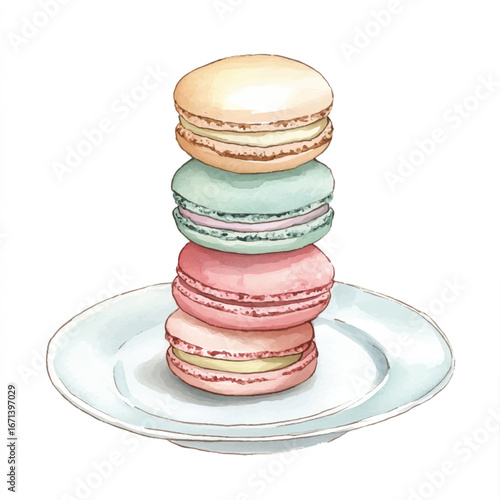 a cute French macarons